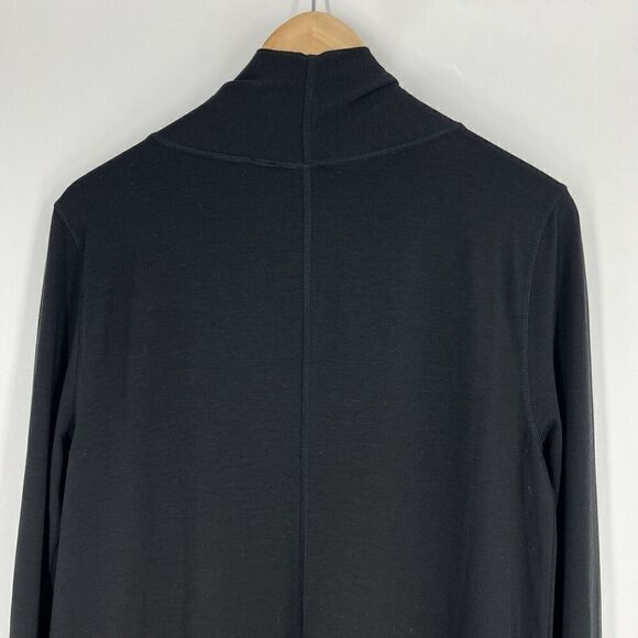 Indygena Dress Size Medium Black Drawstring Tie Waist Casual Pockets V Neck - Picture 8 of 9